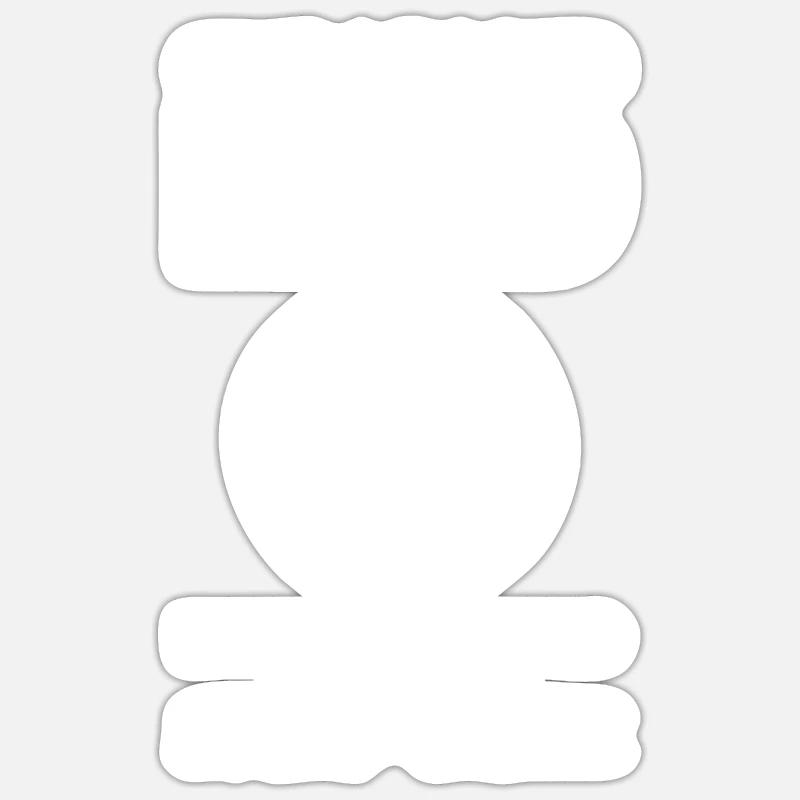 Beinprothese Amputierter - Sticker Größe S (10 x 10 cm) - Mattweiß