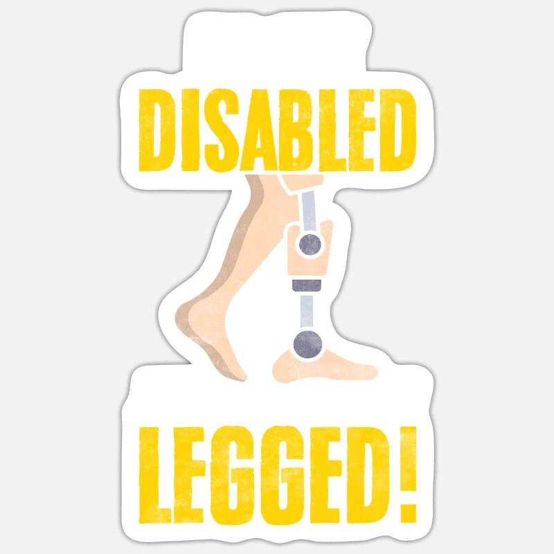 Prothèse de jambe Sticker taille S (10 x 10 cm)