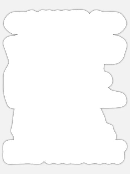 Beinprothese Amputierter - Sticker Größe S (10 x 10 cm) - Mattweiß
