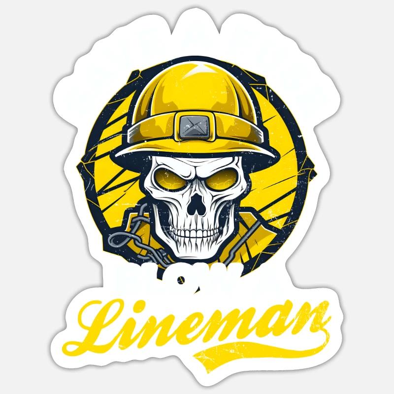 Lineman Pole Save A Fuse Blast A Lineman Sticker Größe S (10 x 10 cm)