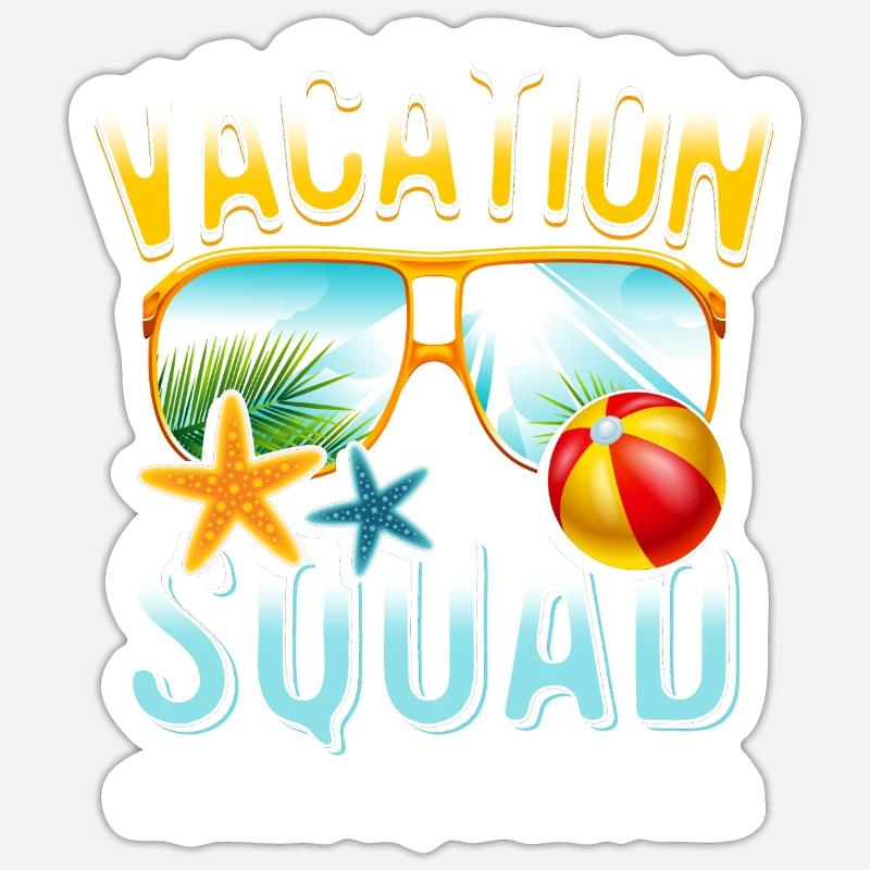 Comptable Vacation Squad #Bookkeeperonbreak - Sticker taille S (10 x 10 cm) - blanc mat