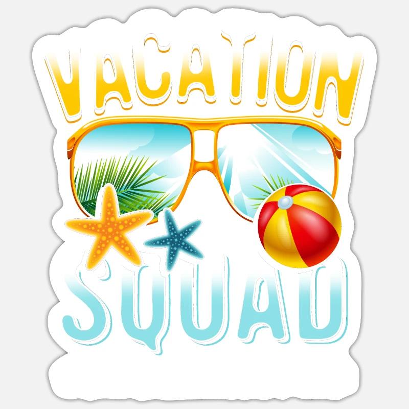 Diätassistent Vacation Squad #Dietitianonbreak - Sticker Größe S (10 x 10 cm) - Mattweiß
