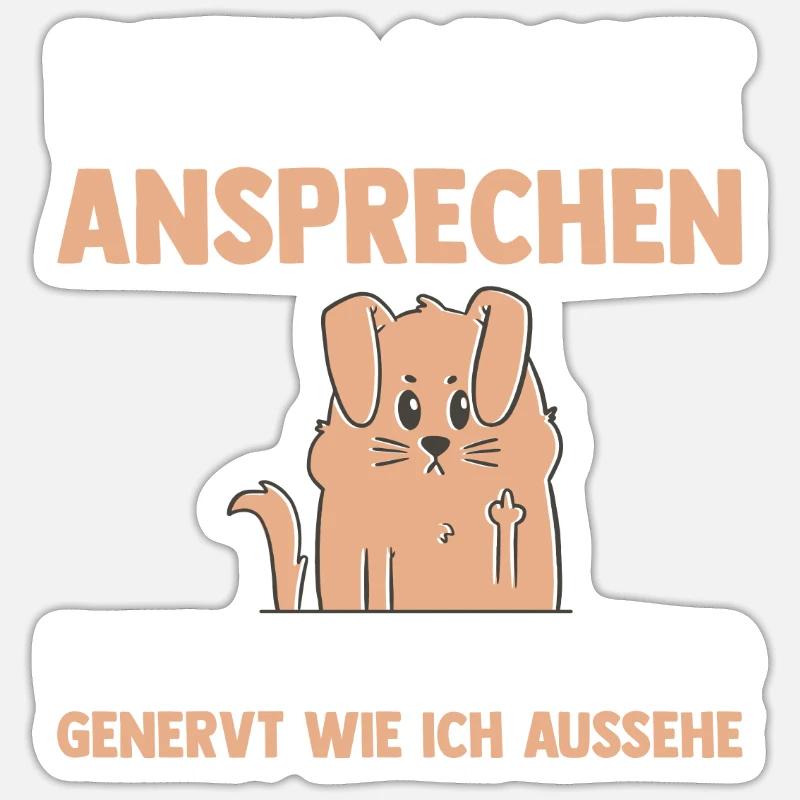 Hund Bitte Nicht Ansprechen - Sticker Größe S (10 x 10 cm) - Mattweiß