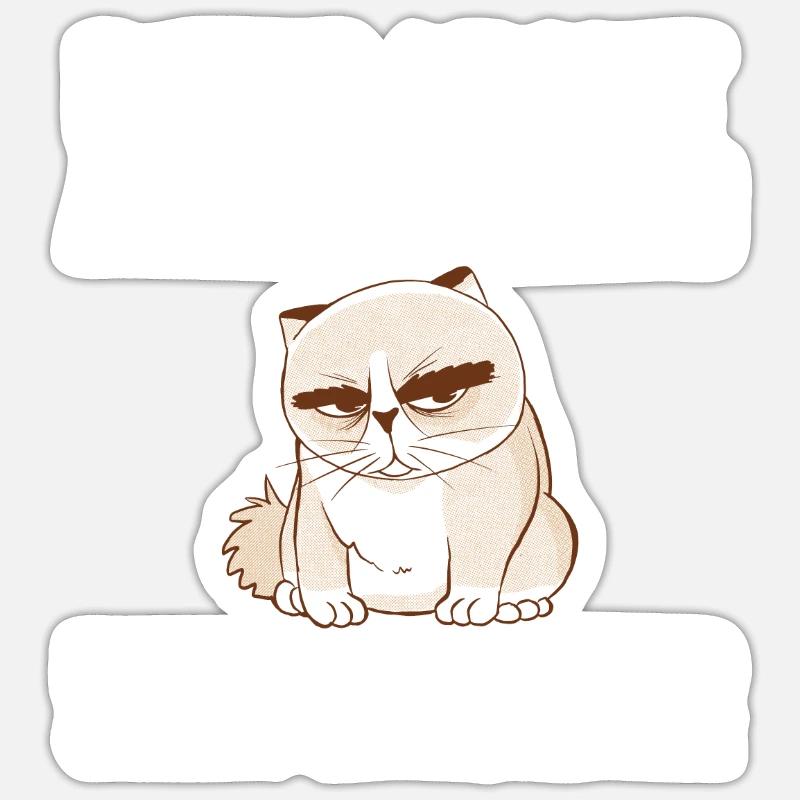 Katze Bitte Nicht Ansprechen Sticker Größe S (10 x 10 cm)