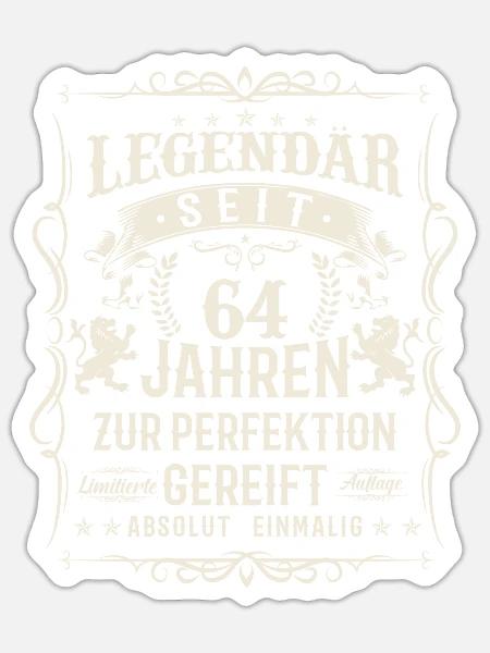 Legendär seit 64 Jahren - Sticker Größe S (10 x 10 cm) - Mattweiß