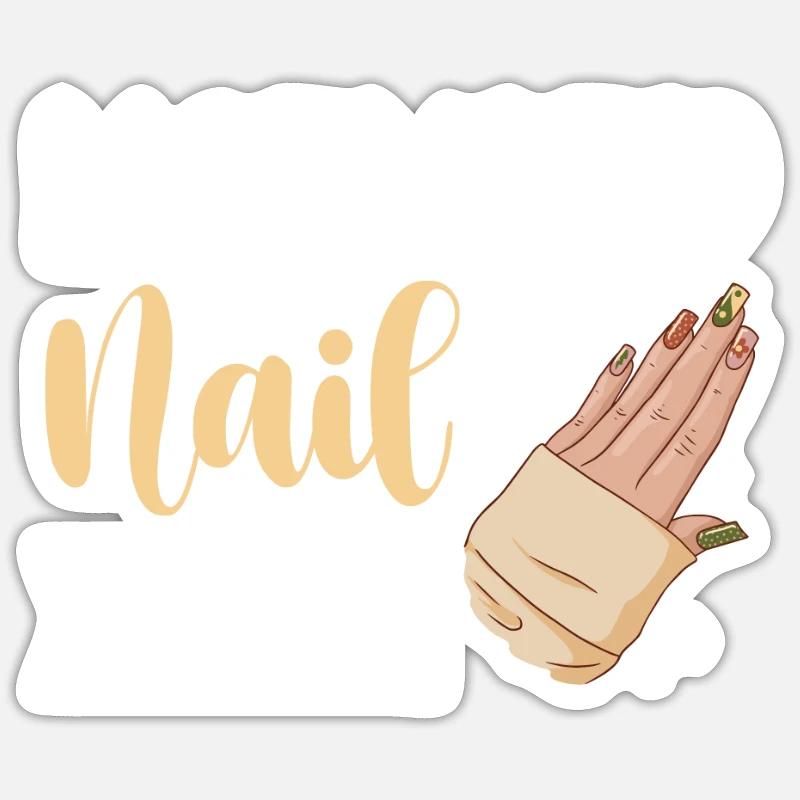 Nail Tech Manucure Technicienne des ongles Sticker taille S (10 x 10 cm)
