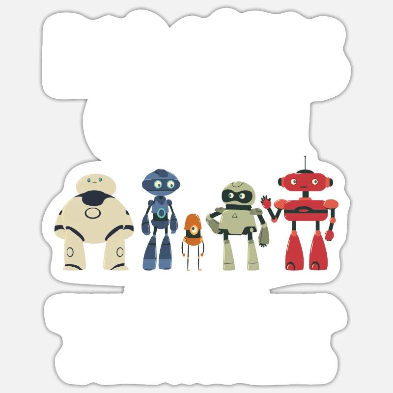 Build Robot Robotics Coach With Programming Droid Sticker Größe S (10 x 10 cm)