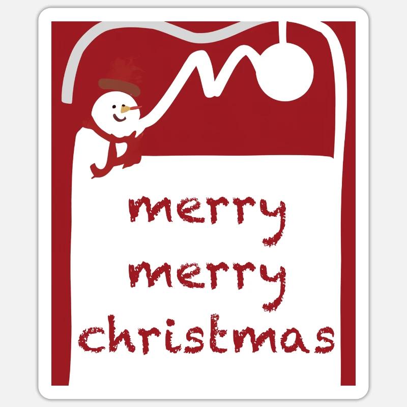 Joyeux Noël - Sticker taille S (10 x 10 cm) - blanc mat