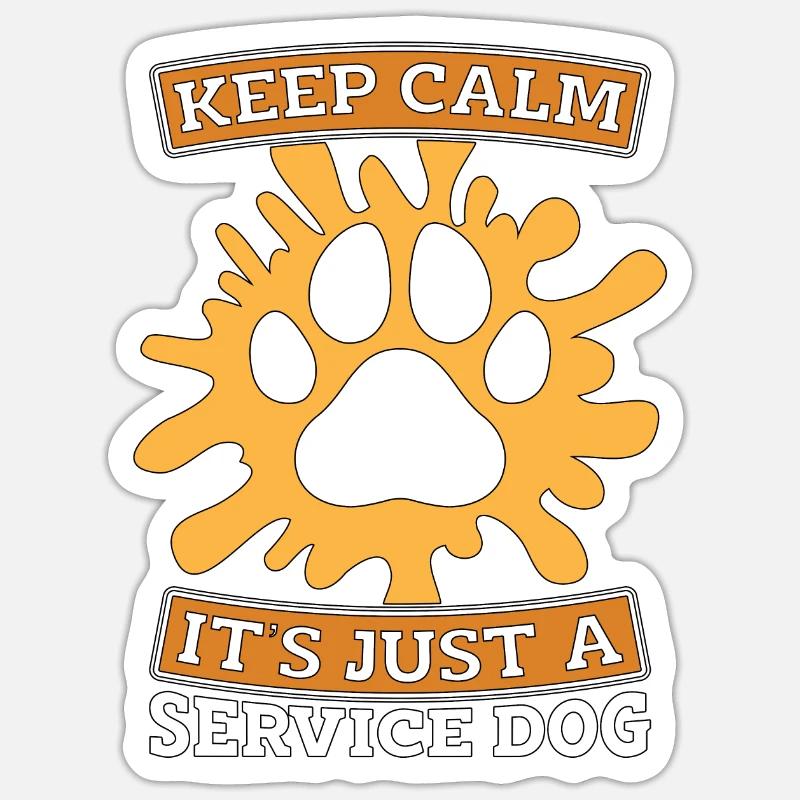 Dresseur de chiens d’assistance Keep Calm C’est juste Trainer Sticker taille S (10 x 10 cm)