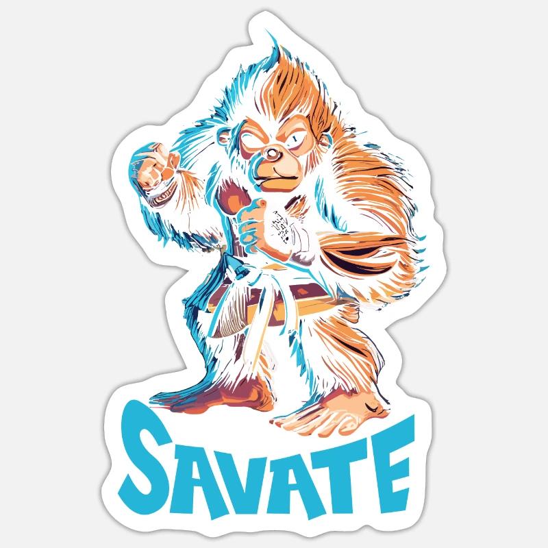 Bare Knuckle - Sticker Größe S (10 x 10 cm) - Mattweiß
