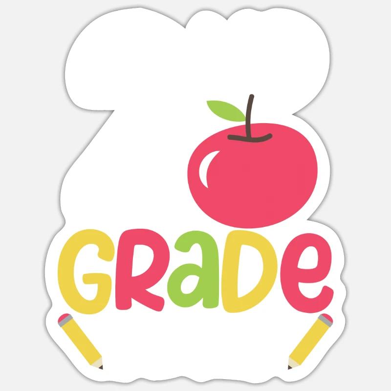 2. Klasse Squad Second Teacher Student Team Back Sticker Größe S (10 x 10 cm)