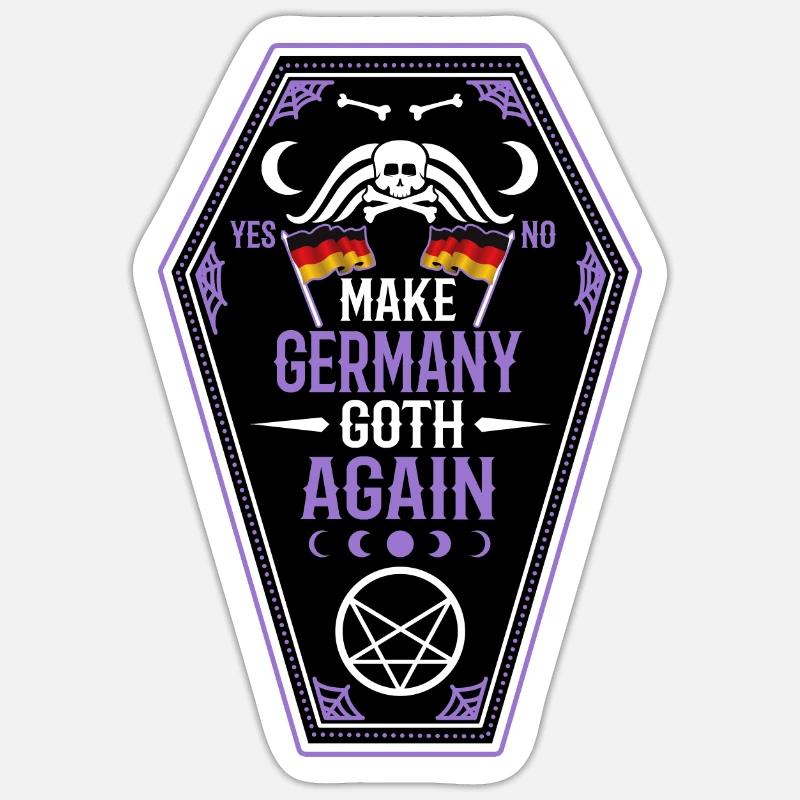 Make Germany goth again - Sticker Größe S (10 x 10 cm) - Mattweiß