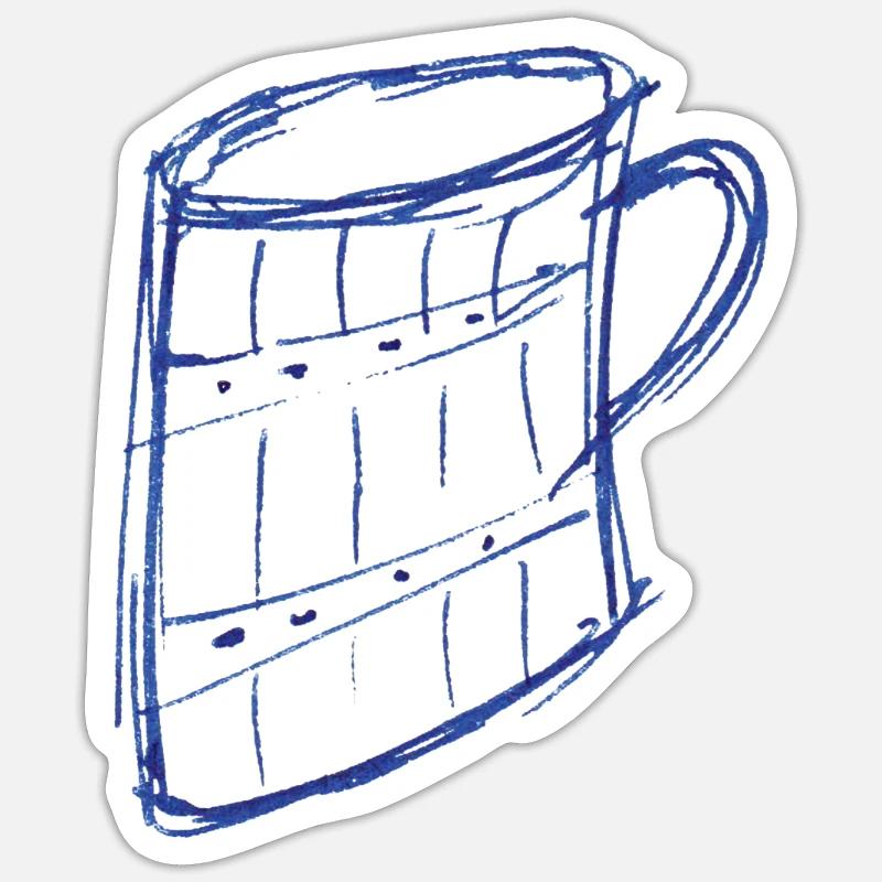 pichet pour blanc Sticker taille S (10 x 10 cm)