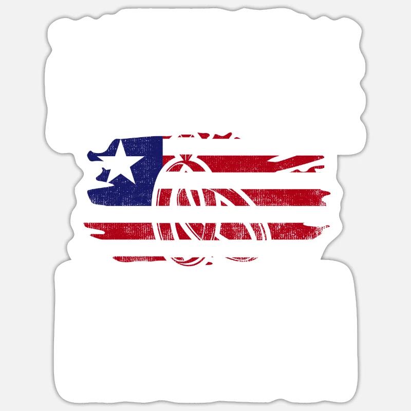Drapeau du Libéria Libériens - Sticker taille S (10 x 10 cm) - blanc mat