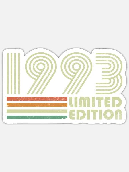Vintage 1993 Vintage Retro Geburtstagsgeschenk - Sticker Größe S (10 x 10 cm) - Mattweiß
