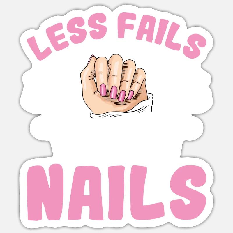 Nail Tech Manucure Technicienne des ongles - Sticker taille S (10 x 10 cm) - blanc mat