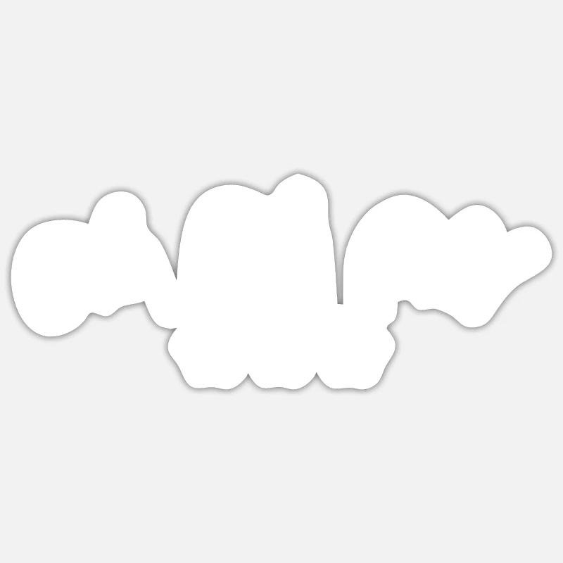 Oh oh oh - Sticker taille S (10 x 10 cm) - blanc mat