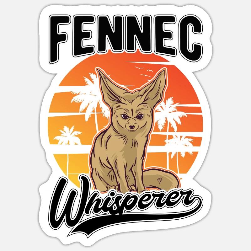 Fennec Whisperer Fennec Desert Fox - Sticker size S (10 x 10 cm) - white matte
