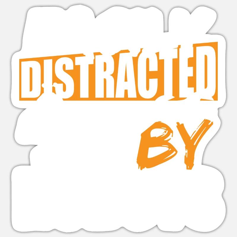 Easily Distracted By Robots Robotics Lover Droid B Sticker size S (10 x 10 cm)