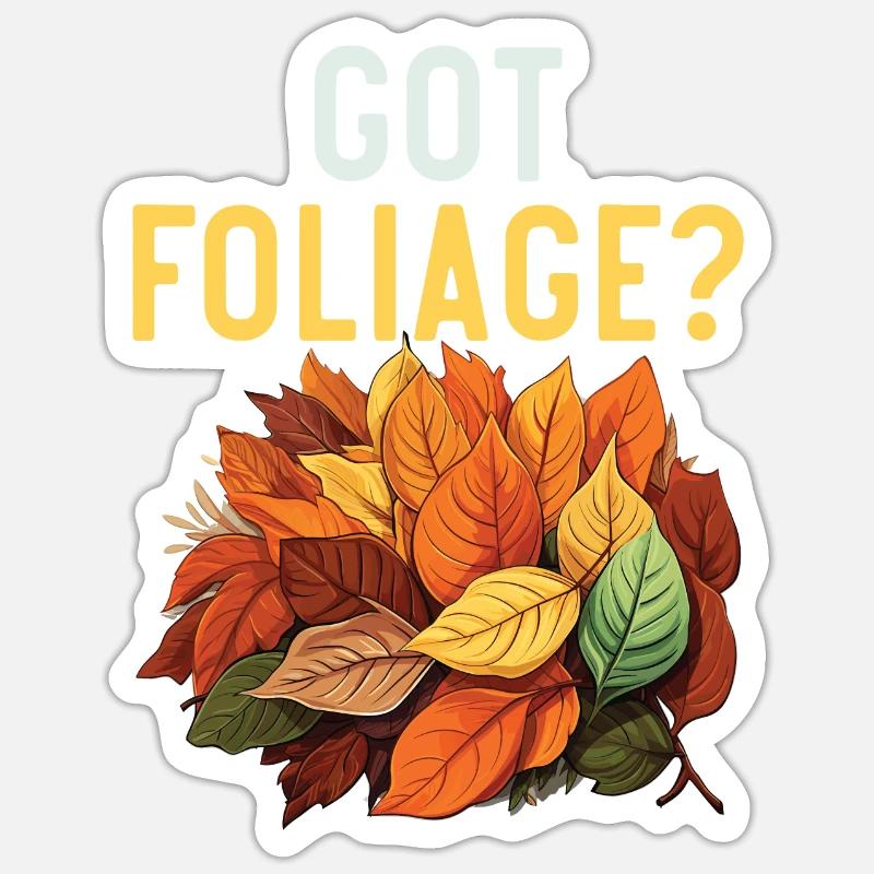 Feuille Peeping Automne Feuille Peeper Automne Feuillage Sticker taille S (10 x 10 cm)