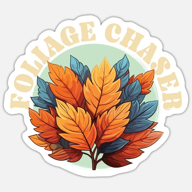 Leaf Peeping Autumn Leaf Peeper Fall Foliage Sticker size S (10 x 10 cm)