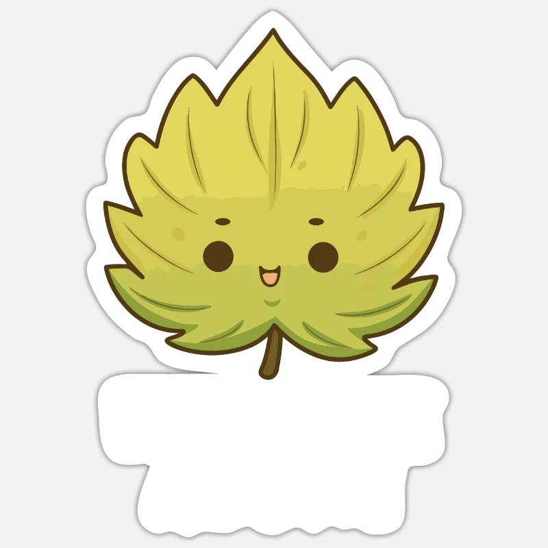 Feuille Peeping Automne Feuille Peeper Automne Feuillage Sticker taille S (10 x 10 cm)