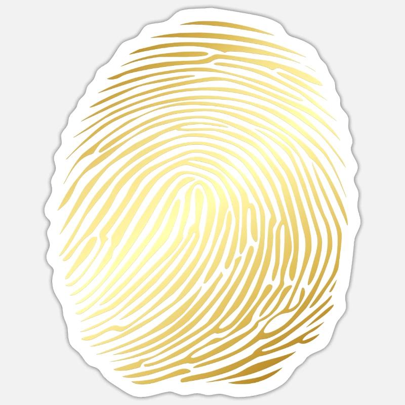 EMPREINTES DIGITALES - Sticker taille S (10 x 10 cm) - blanc mat