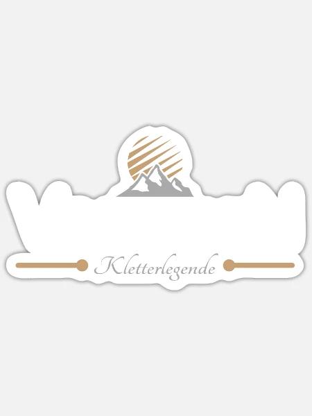 Voralpen Klettern - Sticker Größe S (10 x 10 cm) - Mattweiß