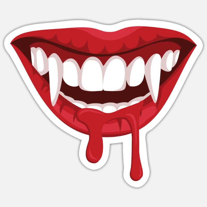 Vampire Fangs Vampire Vampire Halloween Sticker size S (10 x 10 cm)