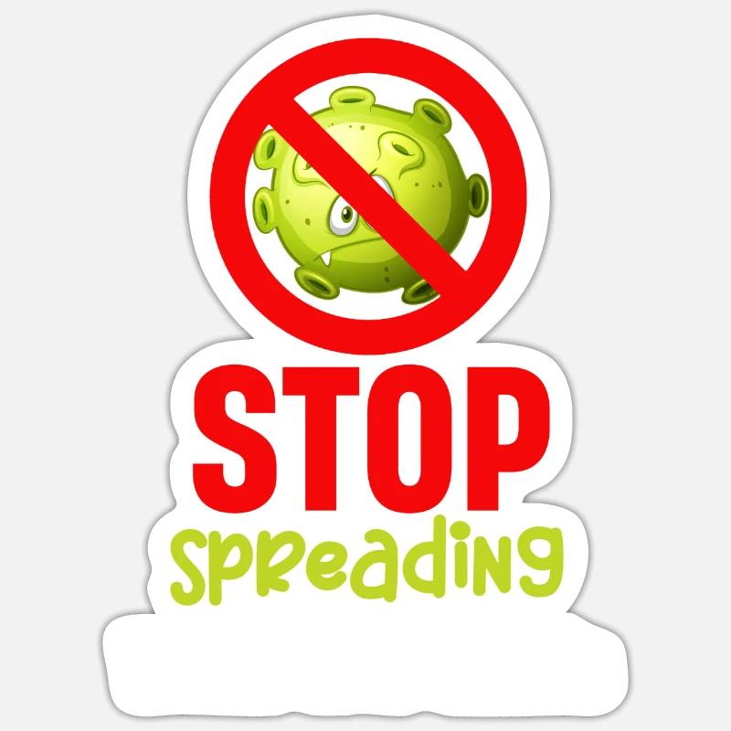 Stop using germs against bacteria when washing Sticker size S (10 x 10 cm)