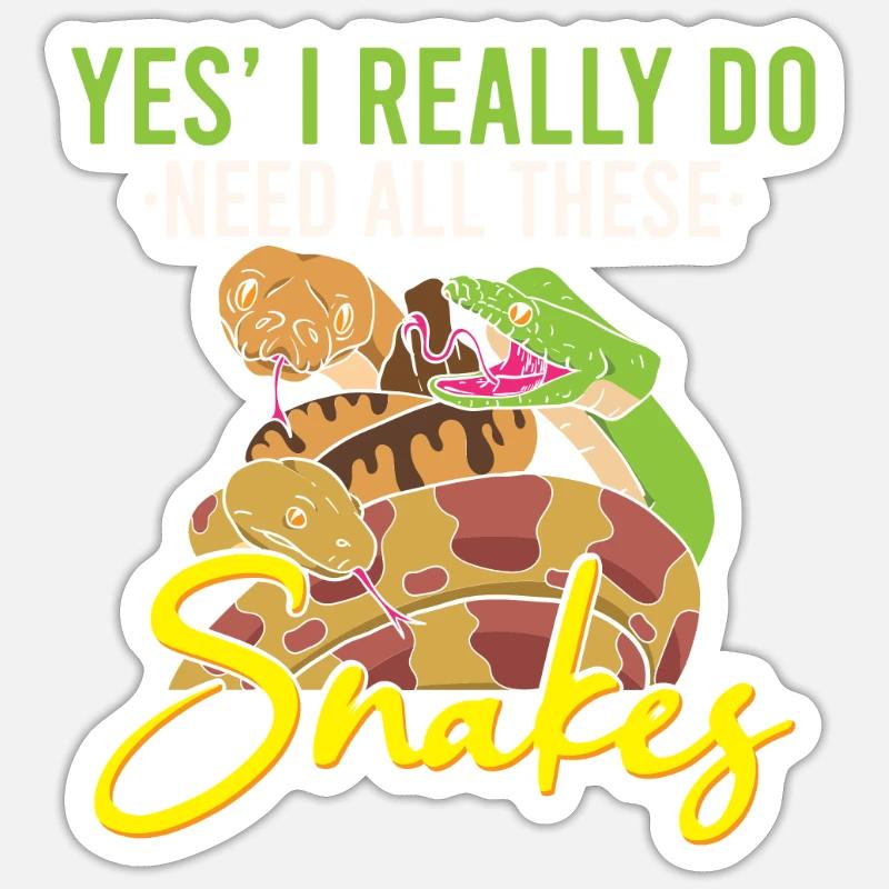 Drôle de serpent python / boa constrictor Sticker taille S (10 x 10 cm)