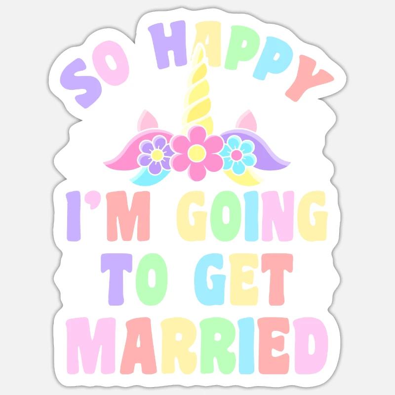 Wedding Bridal Shower - Sticker size S (10 x 10 cm) - white matte