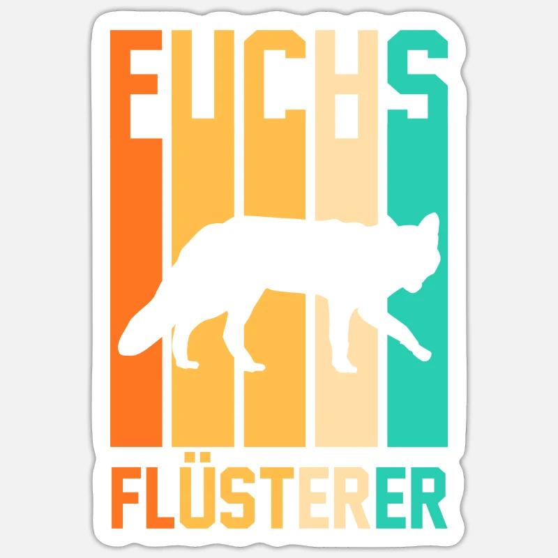 Fuchs - Sticker Größe S (10 x 10 cm) - Mattweiß