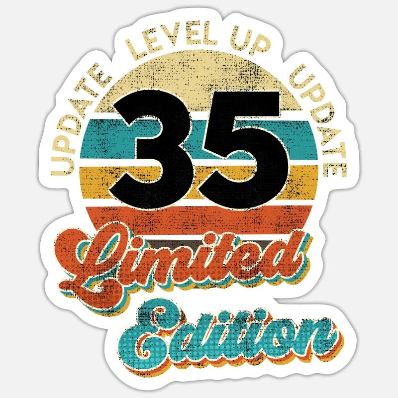 Video Player Update Level35 Years of B-Day Sticker size S (10 x 10 cm)