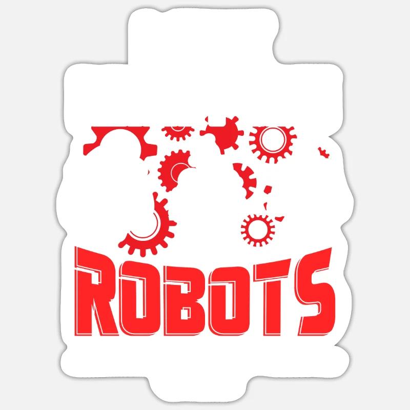Funny I Just Really Like Robots Okay Droid Builder Sticker size S (10 x 10 cm)