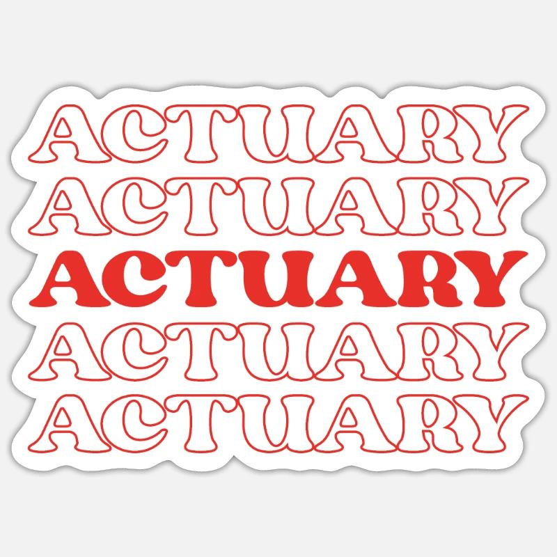Actuary Data Scientist Bookkeeper Statistics - Sticker size S (10 x 10 cm) - white matte
