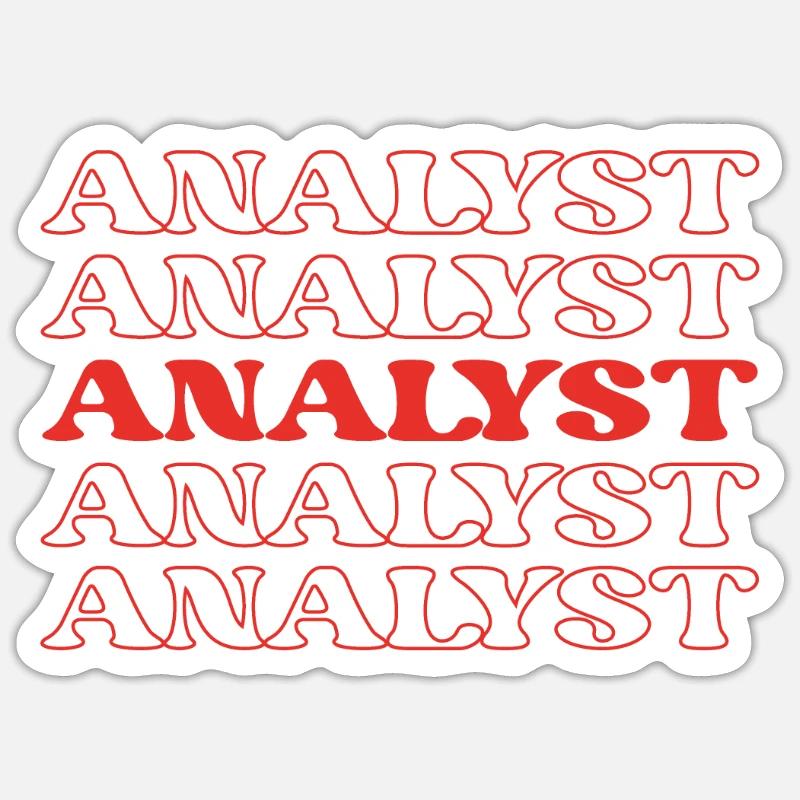 Analyst Accountant Data Scientist Spreadsheet - Sticker size S (10 x 10 cm) - white matte