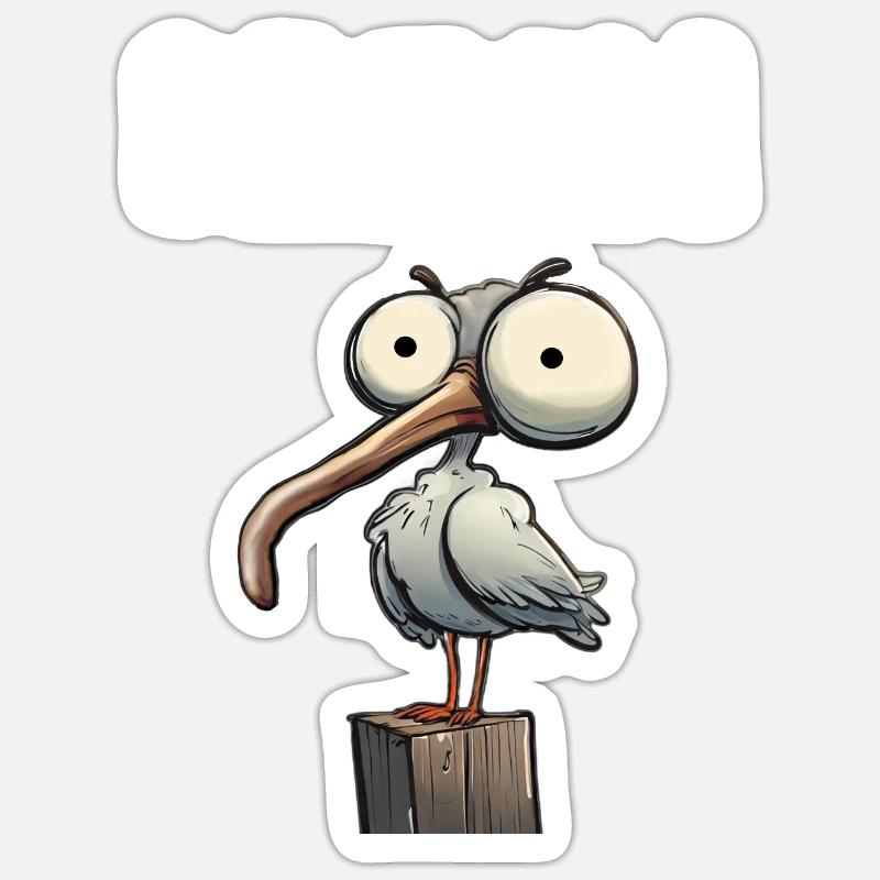 Moin Miesmuschel Möwe Geschenk Geschenkidee Spruch - Sticker Größe S (10 x 10 cm) - Mattweiß