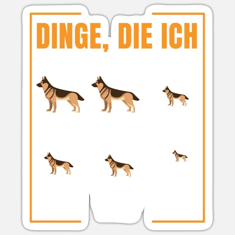 Schäferhund Sticker Größe S (10 x 10 cm)