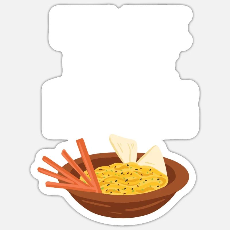 Hummus - Sticker size S (10 x 10 cm) - white matte