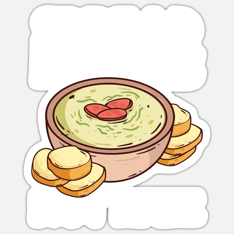 Hummus - Sticker size S (10 x 10 cm) - white matte