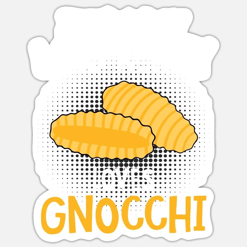 Gnocchi - Sticker size S (10 x 10 cm) - white matte