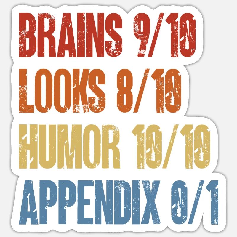 Appendectomy Appendicitis Sticker size S (10 x 10 cm)