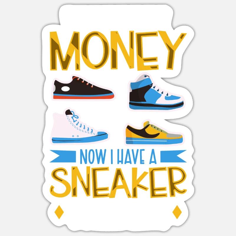 Ich habe eine Sneaker Sammlung - Sticker Größe S (10 x 10 cm) - Mattweiß