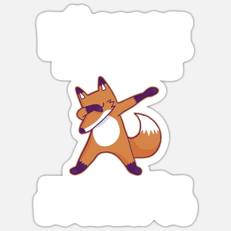 Fuchs - Sticker Größe S (10 x 10 cm) - Mattweiß