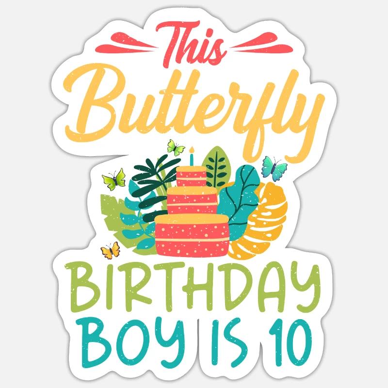 Cadeaux d’amant de papillons - Sticker taille S (10 x 10 cm) - blanc mat