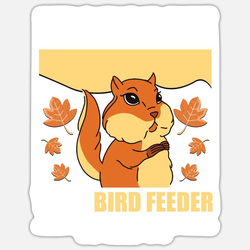 Chipmunk Excuse Me Your Bird Feeder Is Empty Fores Sticker size S (10 x 10 cm)