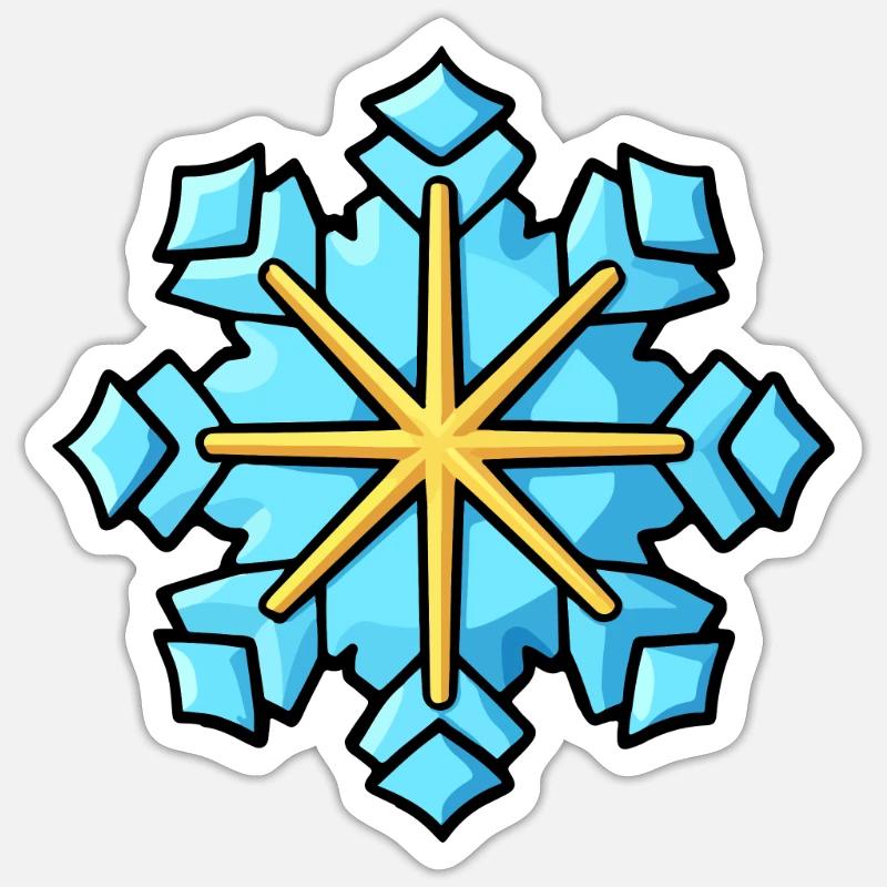 Snowflake Snow Icon - Sticker size S (10 x 10 cm) - white matte