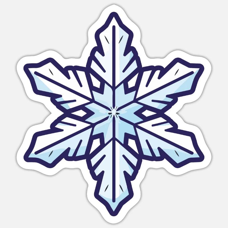 Snowflake Icon Winter - Sticker size S (10 x 10 cm) - white matte