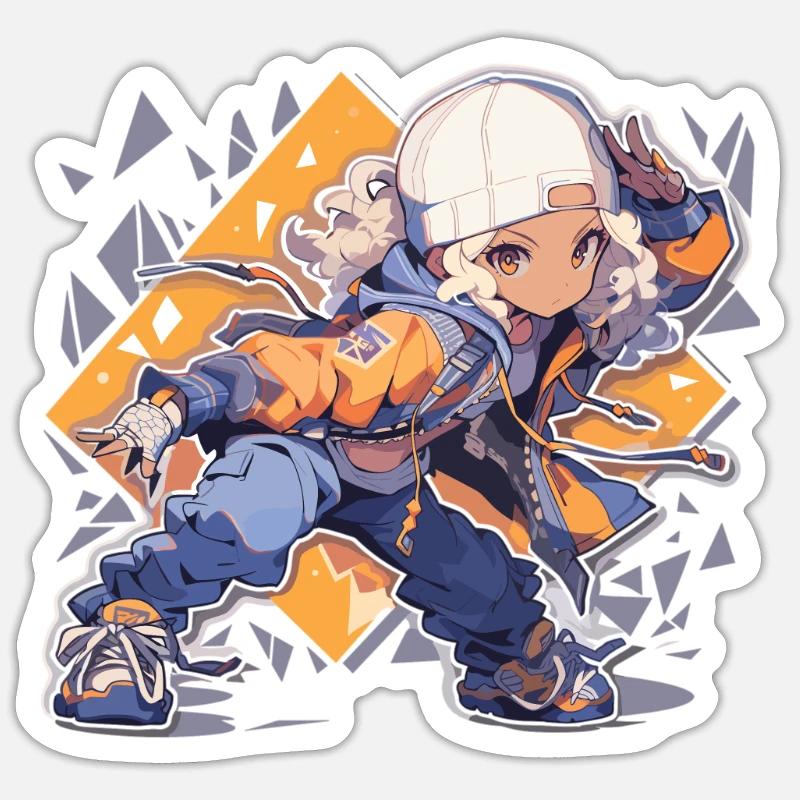 Breakdance Dancer Breakdance Dance - Sticker size S (10 x 10 cm) - white matte